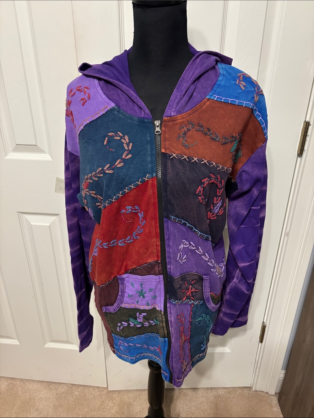 Greater Good Patchwork Stitched Vine Plus Jacket